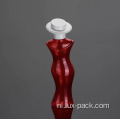 Groothandel luxe vrouwen dame vorm shampoo fles, plastic wasmiddel douchegel fles cosmetische container verpakking